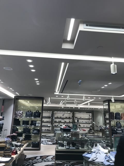 Mağaza lineer ve ray spot aydınlatma sistemi — Ayakkabı mağazası, Ankara